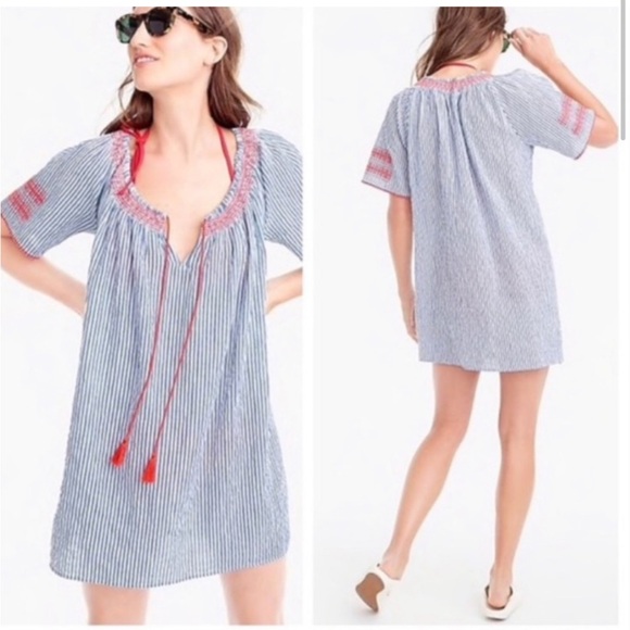 J Crew Blue Stripe Swim Coverup - Picture 7 of 7